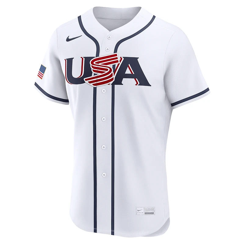 Maillot authentique domicile Nike Bryce Harper blanc USA baseball Classique mondiale de 2026