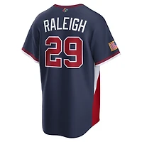 Maillot de baseball Nike Cal Raleigh bleu marine pour homme, USA Baseball, Classique mondiale 2026, match à l'extérieur, stade
