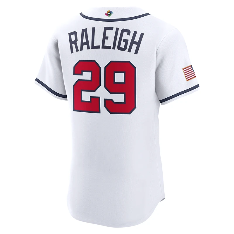 Men's Nike Cal Raleigh White USA Baseball 2026 World Classic Home Authentic Jersey