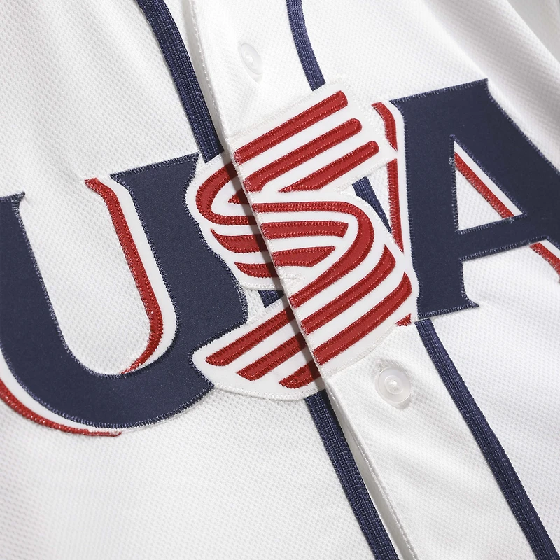 Maillot authentique domicile Nike Kyle Schwarber blanc USA baseball Classique mondiale de 2026