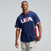Maillot de baseball Nike bleu marine pour homme, États-Unis, Classique mondiale 2026, match à l'extérieur, stade