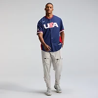 Men's Nike Navy USA Baseball 2026 World Classic Road Stadium Jersey