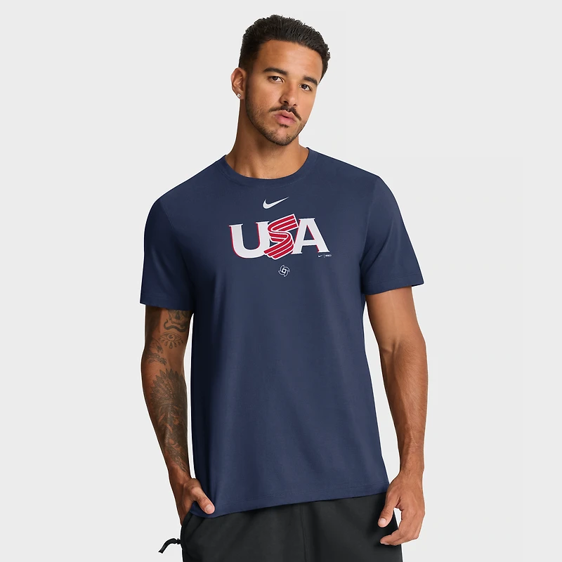 Men's Nike Navy USA Baseball 2026 World Classic Wordmark T-Shirt