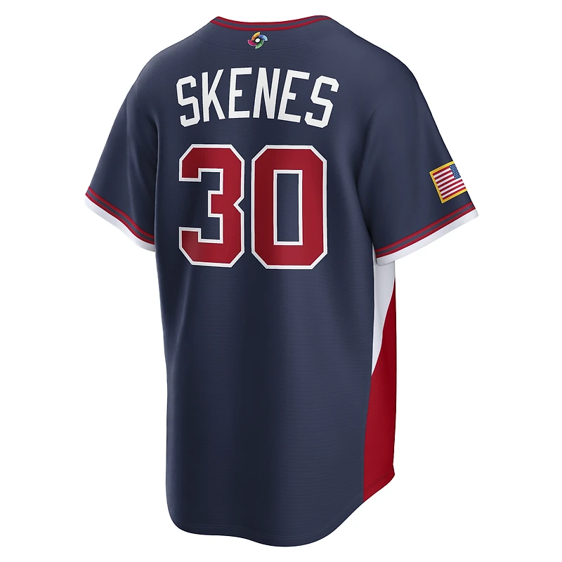 Men's Nike Paul Skenes Navy USA Baseball 2026 World Classic Road Stadium Jersey