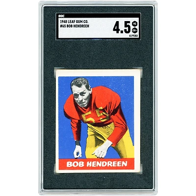 Bob Hendren USC Trojans 1948 Leaf Gum Co. #65 SGC Authenticated 4.5 Rookie Card