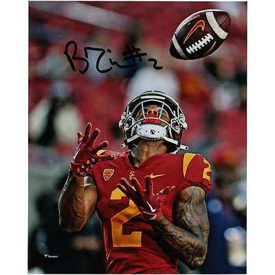 Photographie autographiée de 8" x 10" de Brenden Rice USC Trojans