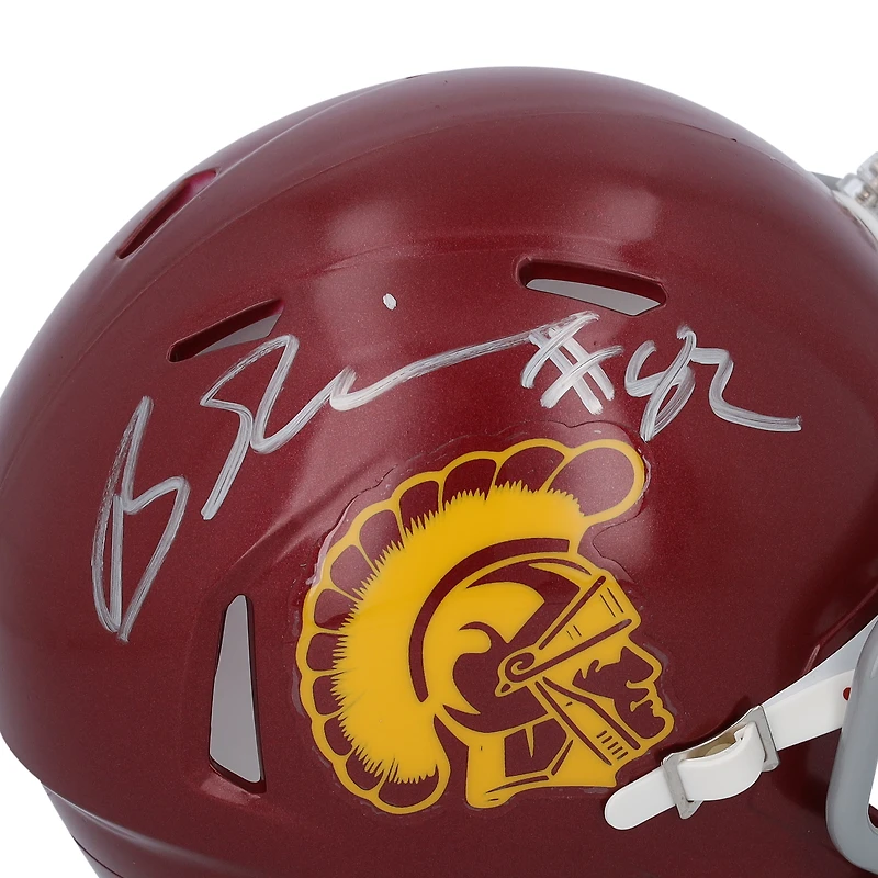 Casque Riddell Speed ​​Mini autographié par Brenden Rice des USC Trojans