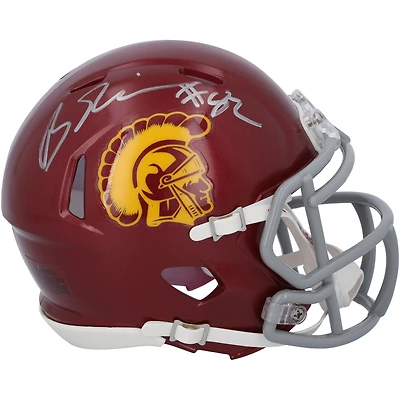 Casque Riddell Speed ​​Mini autographié par Brenden Rice des USC Trojans