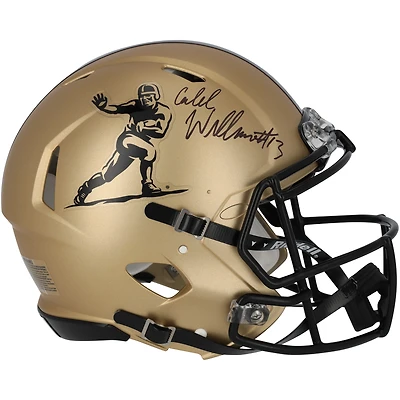 Casque authentique Heisman Gold Riddell 2023 autographié par Caleb Williams des USC Trojans