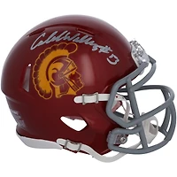 Casque Riddell Speed ​​Mini autographié par Caleb Williams USC Trojans