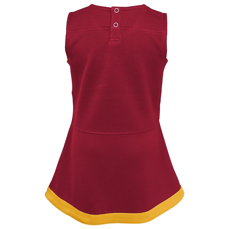 Girls Preschool Cardinal/Gold USC Trojans Two-Piece Cheer Captain Jumper Dress & Bloomers Set