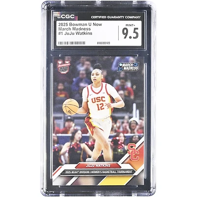 Carte JuJu Watkins USC Trojans 2025 Bowman U Now March Madness n° 1, authentifiée CGC 9.5
