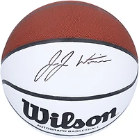 Ballon de basket-ball blanc dédicacé Wilson NCAA par JuJu Watkins USC Trojans