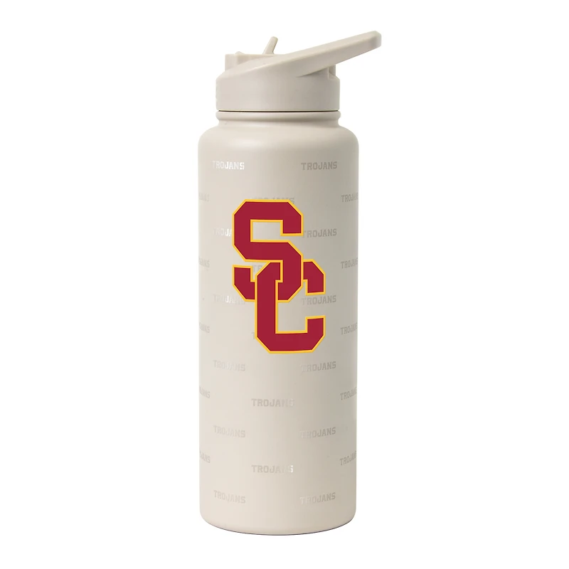 Bouteille désaltérante Logo Brands USC Trojans 34 oz Sand Ghost