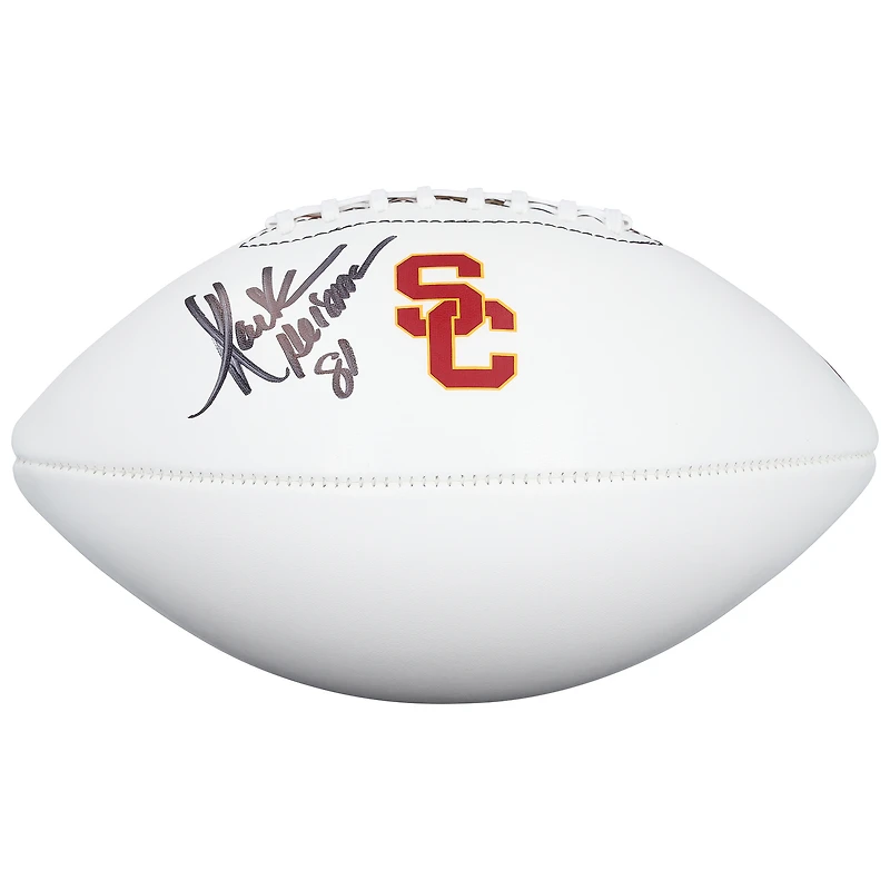 Ballon de football américain Nike à panneau blanc autographié par Marcus Allen (USC Trojans) avec inscription « Heisman 81 »