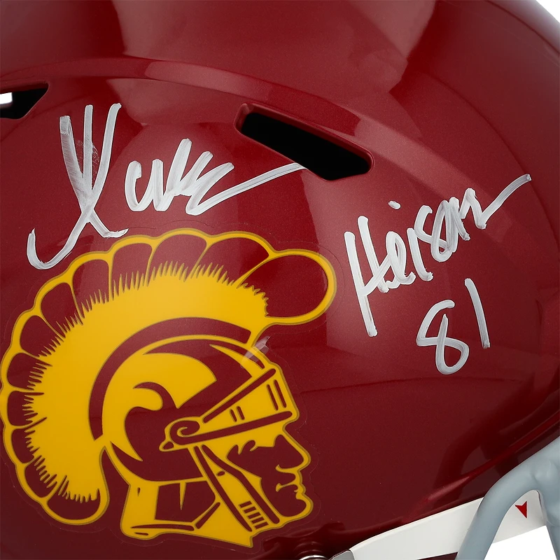 Casque réplique Riddell Speed ​​autographié par Marcus Allen USC Trojans avec inscription « Heisman 81 »