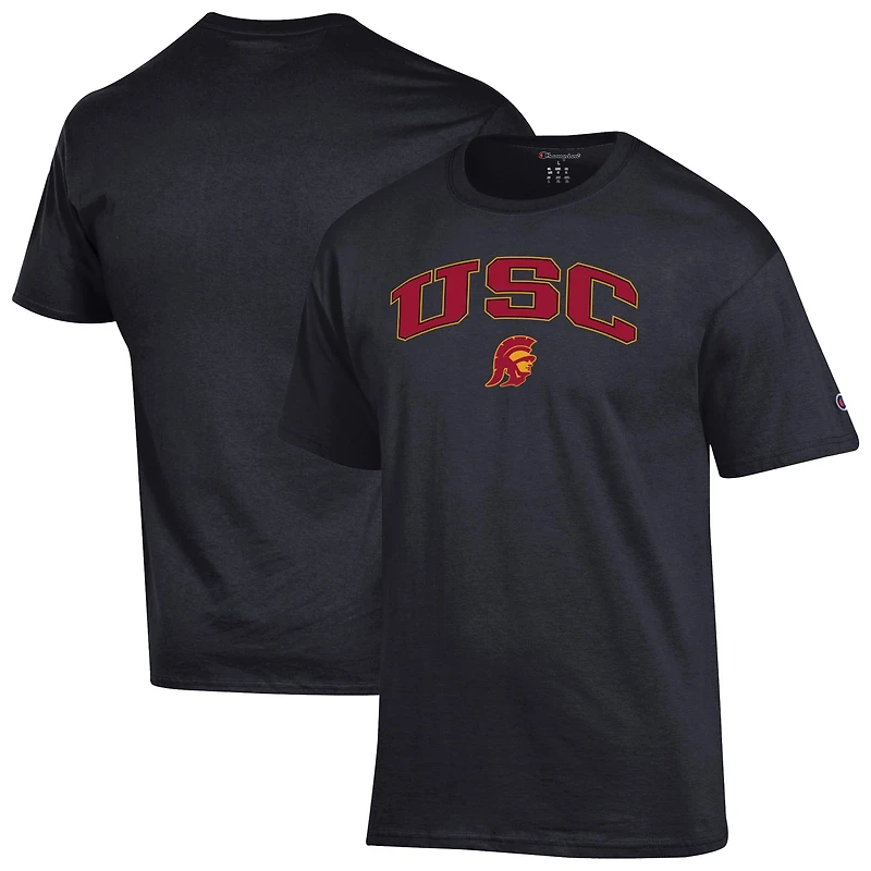 Men's Champion Black USC Trojans Arched Logo T-Shirt