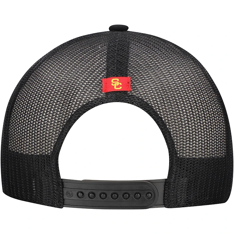 Men's '47 Black USC Trojans Garner Trucker Adjustable Hat