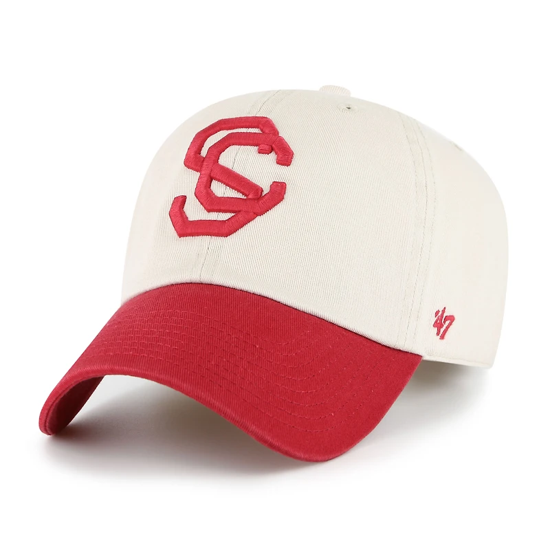 Casquette ajustable USC Trojans Grand Stand Clean Up crème '47 pour homme