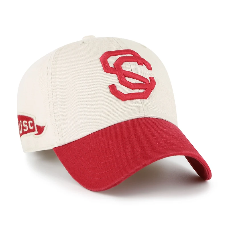 Casquette ajustable USC Trojans Grand Stand Clean Up crème '47 pour homme