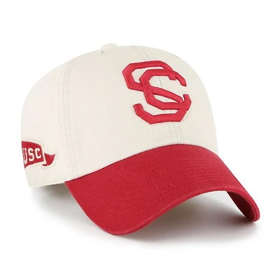 Casquette ajustable USC Trojans Grand Stand Clean Up crème '47 pour homme