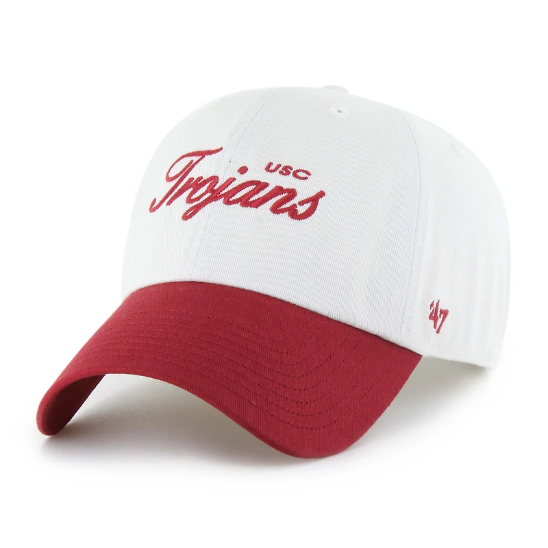 Men's '47 White USC Trojans Contemporary Basics Foundation Clean Up Adjustable Hat
