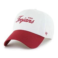 Men's '47 White USC Trojans Contemporary Basics Foundation Clean Up Adjustable Hat