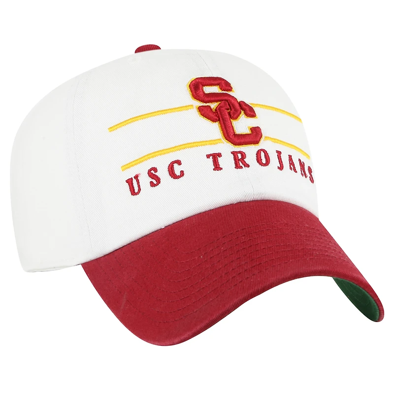 Casquette ajustable USC Trojans Gridiron Clean Up blanche '47 pour homme