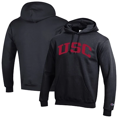 Men's Champion  Heather Gray USC Trojans Basic Arch Fleece Pullover Hoodie