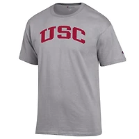 Men's Champion  Heather Gray USC Trojans Basic Arch T-Shirt