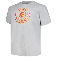 T-shirt Champion Heather Grey USC Trojans Big & Tall Circle Logo pour hommes