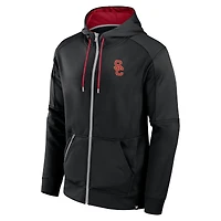 Men's Fanatics Black USC Trojans Defender Full-Zip Hoodie