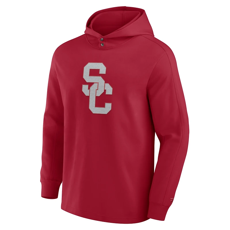 Men's Fanatics Cardinal USC Trojans Blaze Tri-Blend Pullover Hoodie