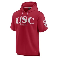 Sweat à capuche manches courtes Fanatics Cardinal USC Trojans Ready pour hommes