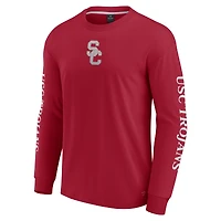 Men's Fanatics Cardinal USC Trojans Strive Long Sleeve T-Shirt
