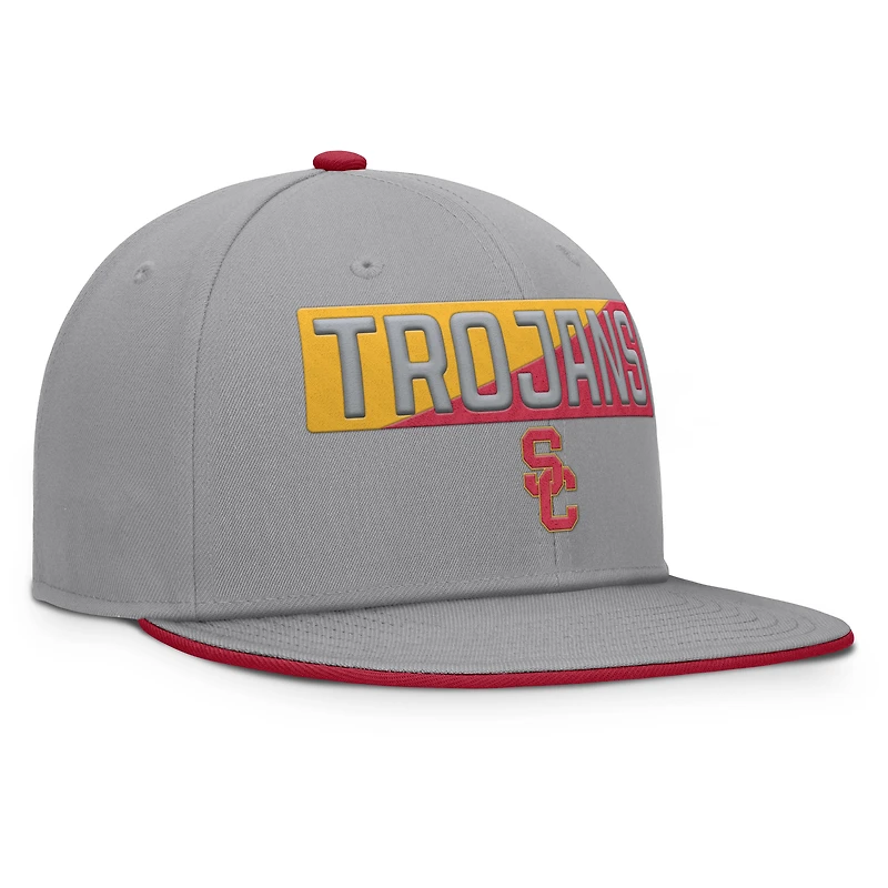 Men's Fanatics Gray USC Trojans Duo Snapback Hat