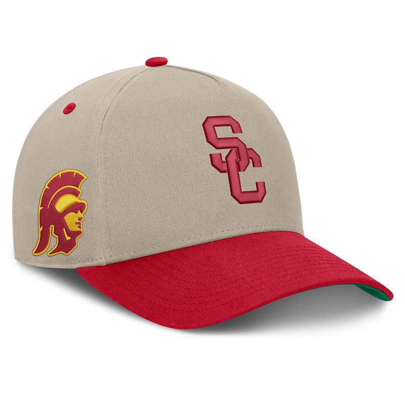 Men's Fanatics  Stone/Cardinal USC Trojans Veteran Two-Tone Adjustable Hat