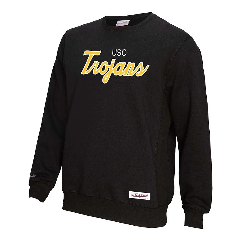 Sweat-shirt à capuche noir USC Trojans Elite Script pour homme de Mitchell & Ness