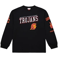 T-shirt à manches longues noir Mitchell & Ness pour homme, camp d'entraînement des USC Trojans