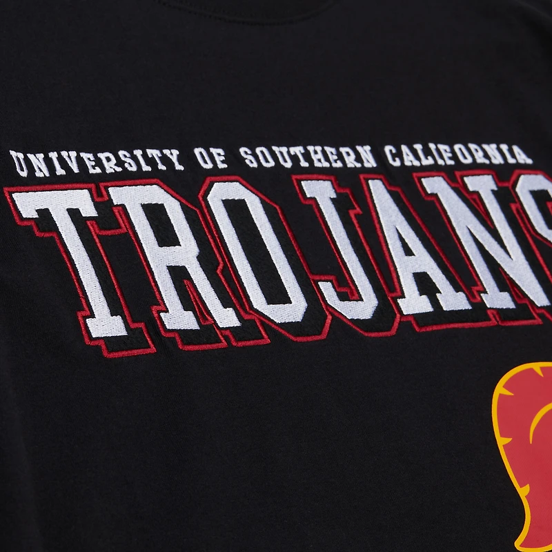 T-shirt à manches longues noir Mitchell & Ness pour homme, camp d'entraînement des USC Trojans