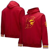 Sweat à capuche en polaire point de chaîne Mitchell & Ness Cardinal USC Trojans pour homme