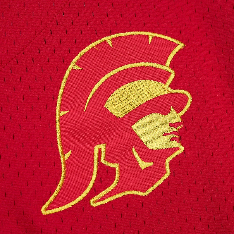 Men's Mitchell & Ness Cardinal USC Trojans Game Time Mesh Button Front Top