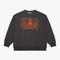 Sweat-shirt polaire Mitchell & Ness gris anthracite USC Trojans Downtown pour homme
