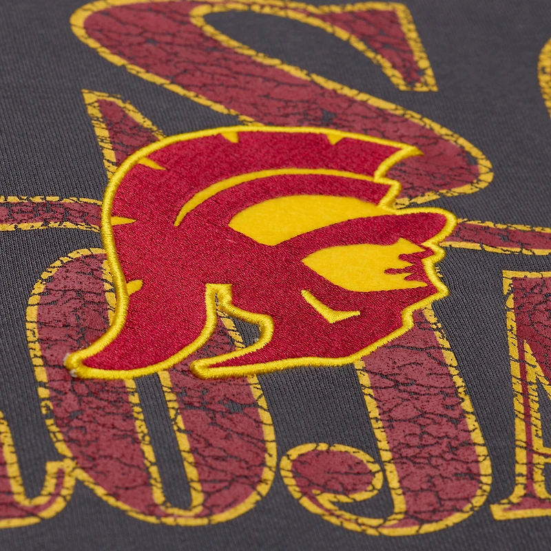 Sweat-shirt polaire Mitchell & Ness gris anthracite USC Trojans Downtown pour homme