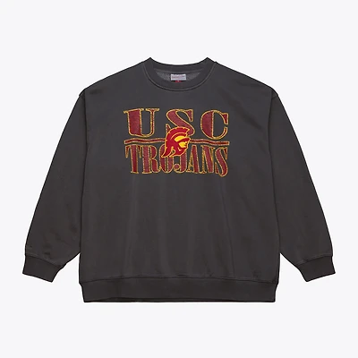 Men's Mitchell & Ness Charcoal USC Trojans Downtown Fleece Sweatshirt