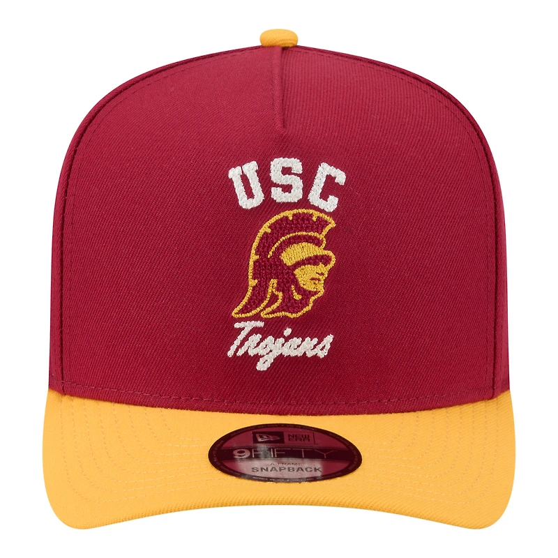 Men's New Era  Cardinal/Gold USC Trojans Two-Tone Arched 9FIFTY Snapback Hat