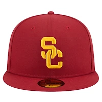 Casquette ajustée Evergreen 59FIFTY pour homme New Era Crimson USC Trojans