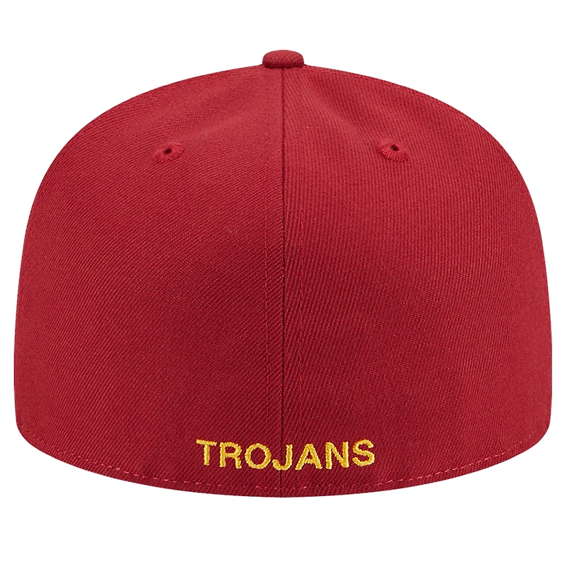 Casquette ajustée Evergreen 59FIFTY pour homme New Era Crimson USC Trojans