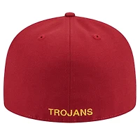 Casquette ajustée Evergreen 59FIFTY pour homme New Era Crimson USC Trojans