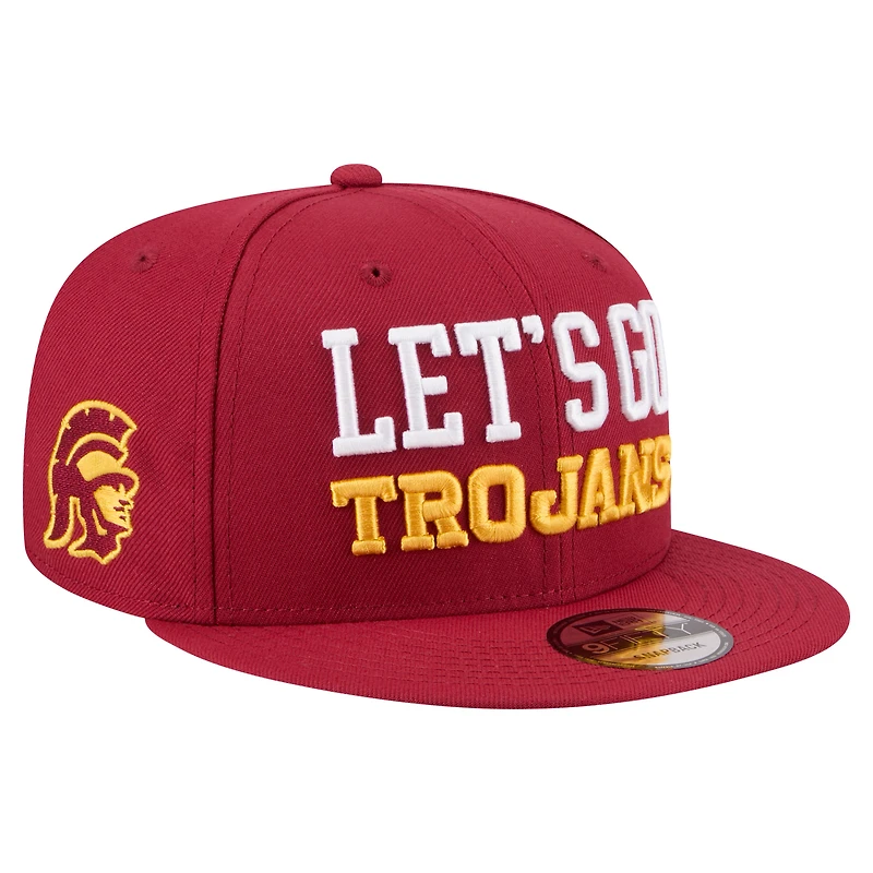 Men's New Era Cardinal USC Trojans Go Team 9FIFTY Snapback Hat